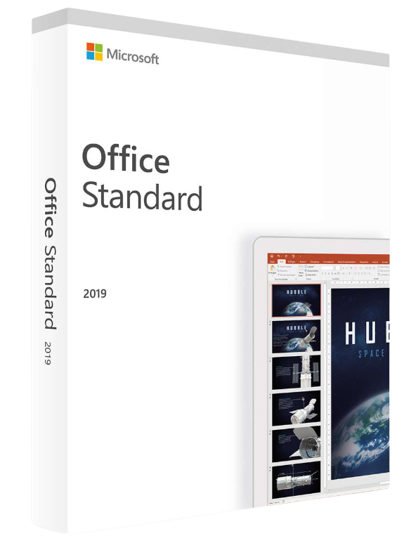 Office 2019 Standard Box mit Word, Excel, PowerPoint, Outlook & Publisher