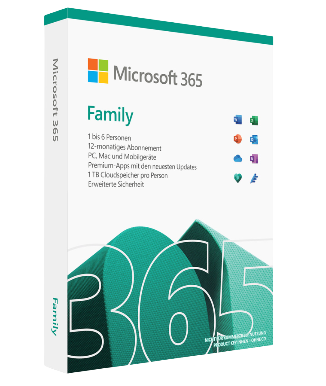 Microsoft 365 Family – Jahresabo für bis zu 6 Benutzer, kompatibel mit PC, Mac & Mobile, inklusive Office-Apps und Cloud-Speicher