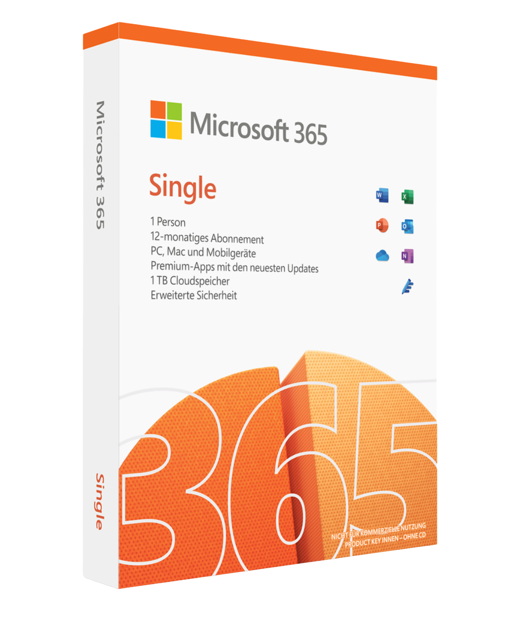 Office 365 Single – Jahreslizenz für 1 Benutzer mit Cloud