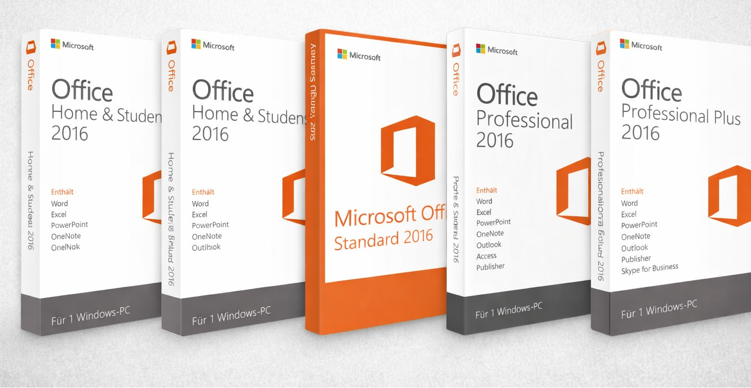 Office 2016 Editionen im Vergleich: Welche Unterschiede gibt es?