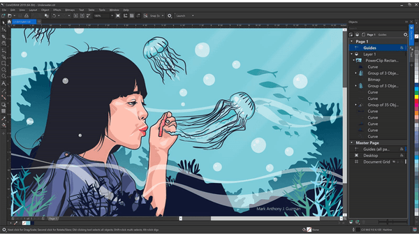 CorelDRAW Graphics Suite 2021 Windows - Inhalts Bild 1  - Softdino.de