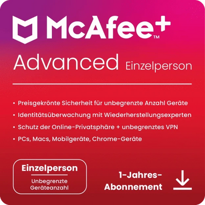 McAfee+ ADVANCED Individual Security - 1 Nutzer /  1 Jahr
