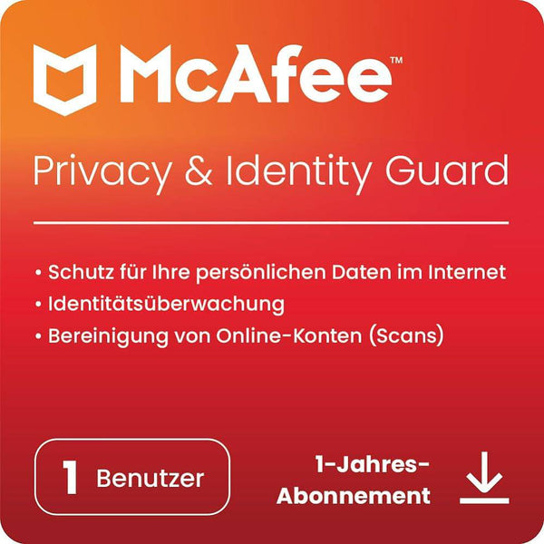 McAfee Privacy & Identity Guard - 1 Jahr /1 Nutzer -softdino.de