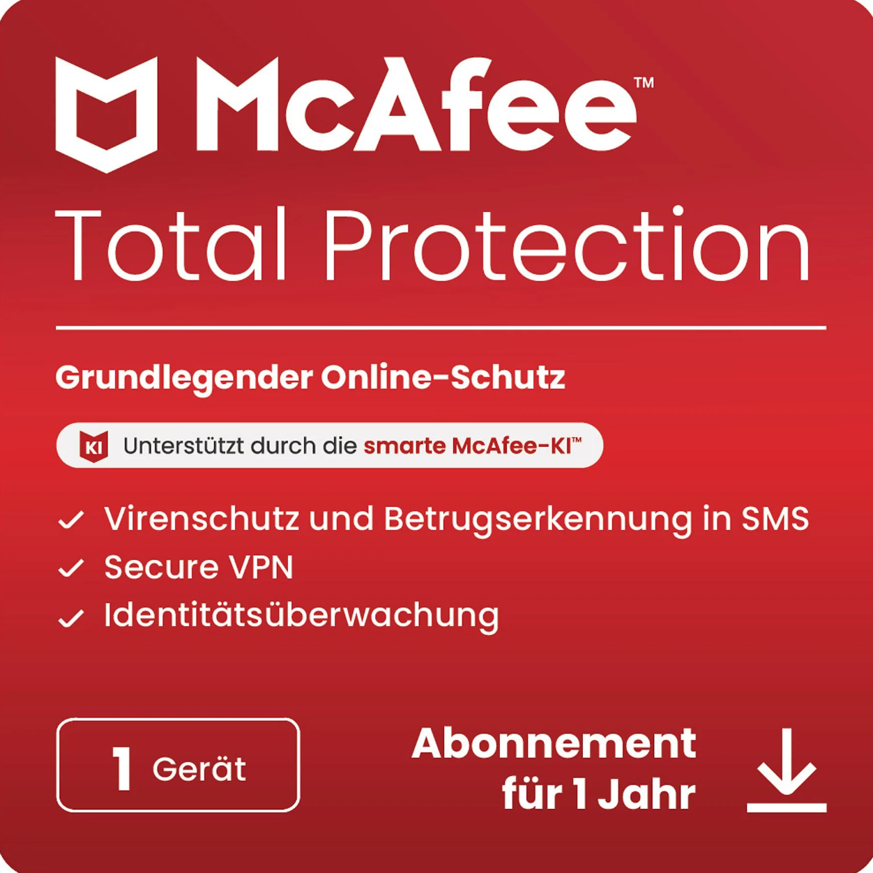 McAfee Total Protection 2025 – Schutz mit VPN & Identitätsschutz


