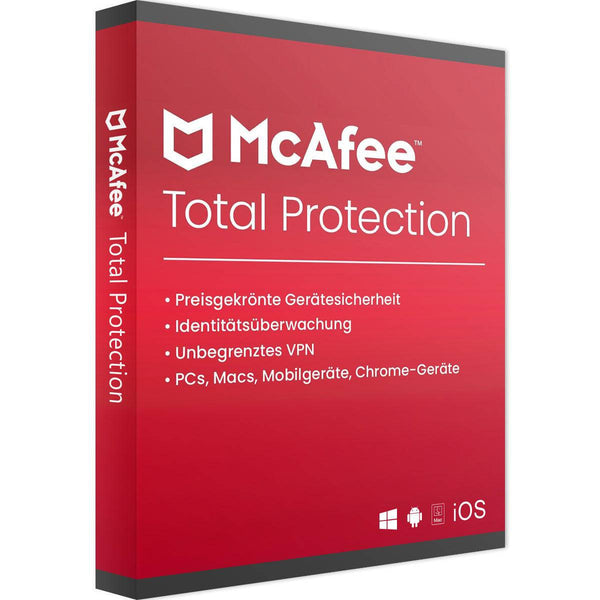 McAfee Total Protection 2026 - 10 Geräte / 3 Jahre - softdino.de