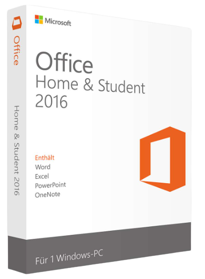 Office 2016 Home & Student Box mit Word, Excel, PowerPoint & OneNote
