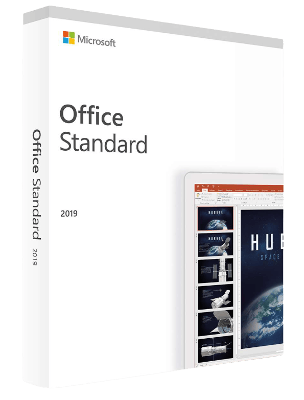 Office 2019 Standard Box mit Word, Excel, PowerPoint, Outlook & Publisher