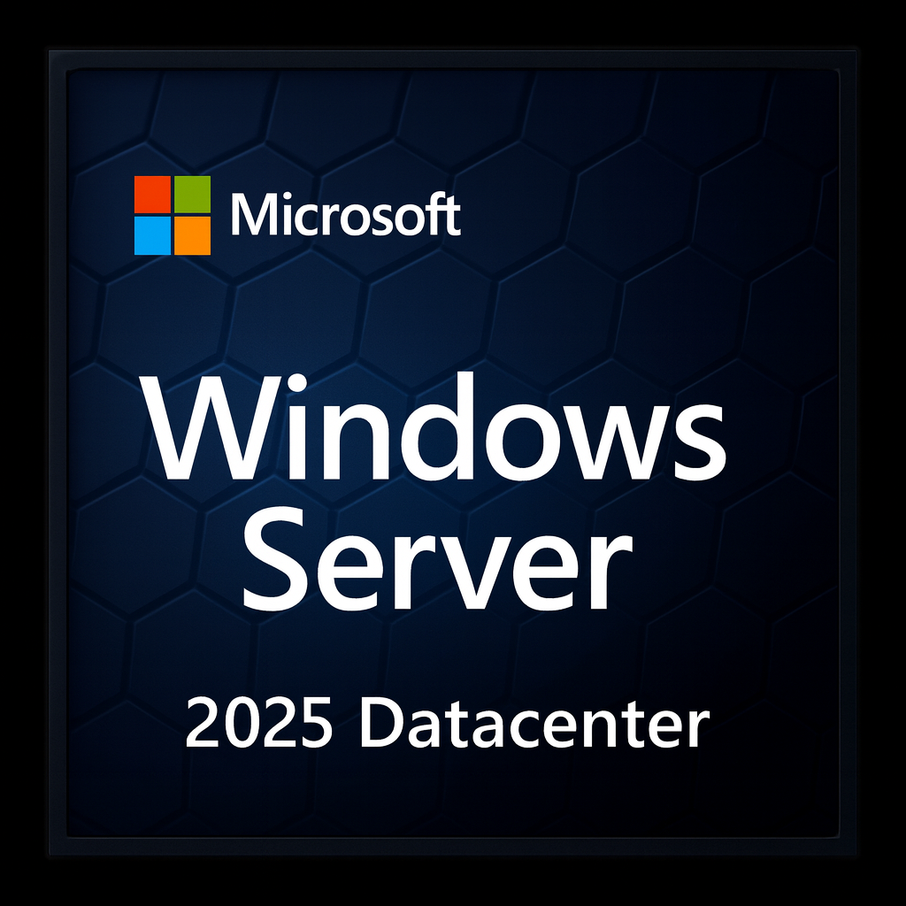 Microsoft Windows Server 2025 Datacenter 16-Kern Lizenz – vollständige Virtualisierung, Original Key per E-Mail