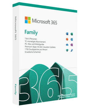 Microsoft 365 Family – Abonnement für 6 Benutzer | 1 Jahr | Windows, macOS & Mobile