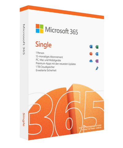 Microsoft Office 365 Single (Personal) – 1 Nutzer | 5 Geräte | 12 Monate Laufzeit | Vollversion | Sofort Versand per Mail